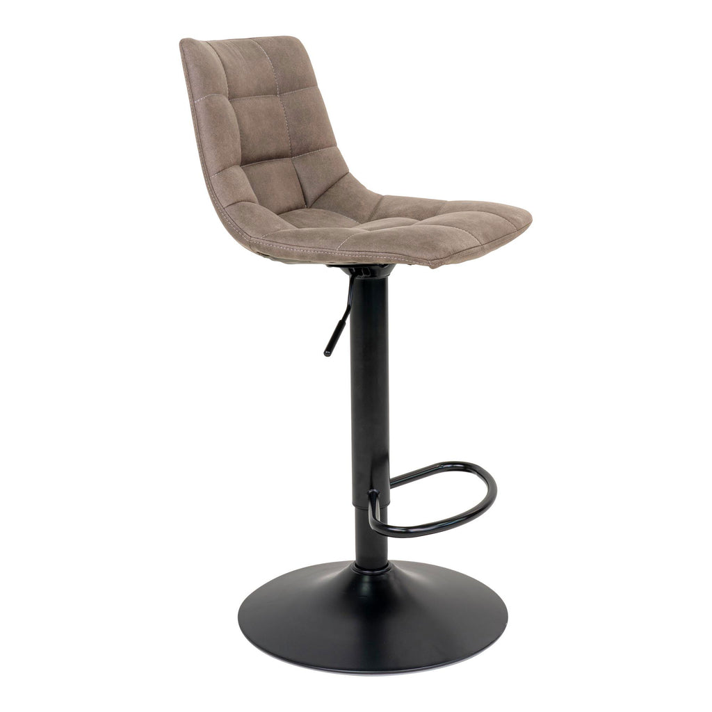 Middelfart Bar Chair - Bar chair in light brown with black legs (set of 2)